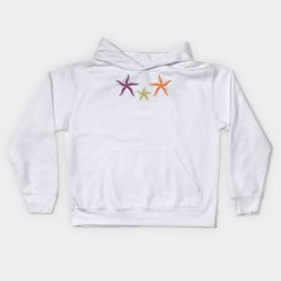 Starfish on t-shirt Kids Hoodie